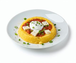 Mamaliga cu branza si smantana