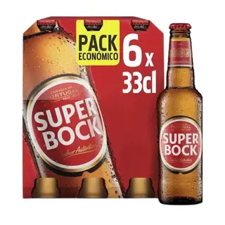 6x Cerveja Super Bock 33cl (5,2% Vol.)