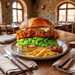Hamburguesa De Pollo Crujiente