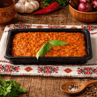 Zacusca traditionala de vinete cu ardei copti