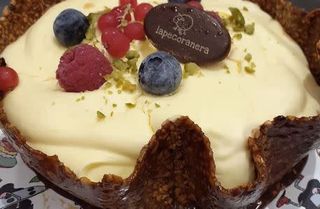 Cestino croccante mascarpone e lampone 550g