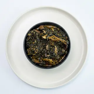 1 Plate of Vegetable Soup With Swallow and 2Pcs Of Goatmeat