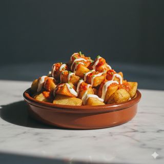 Ración De Patatas Bravas Del Diablo