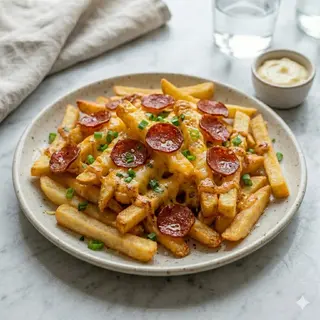 Tapa De Patatas Con Queso Y Pepperoni