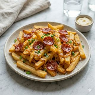 Tapa De Patatas Con Queso Y Pepperoni