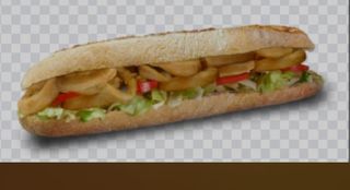 Bocadillo vegetal de calamares