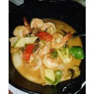 22. Langostino Al Curry Rojo Tailandesa