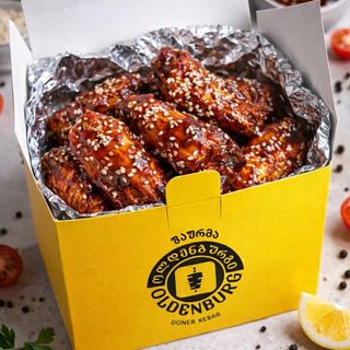 ქათმის ფრთა ბარბექიუს სოუსით 12 ცალიანია