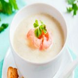 Sopa De Leche De Coco Con Gamba