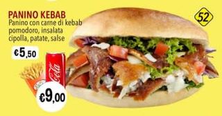 52. Menù panino kebab