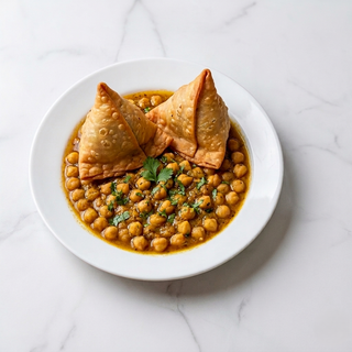 Punjabi Chole Samosa (2Pcs)