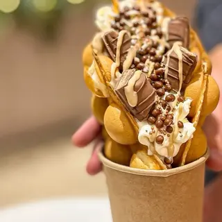 Bubble waffle kinder bueno