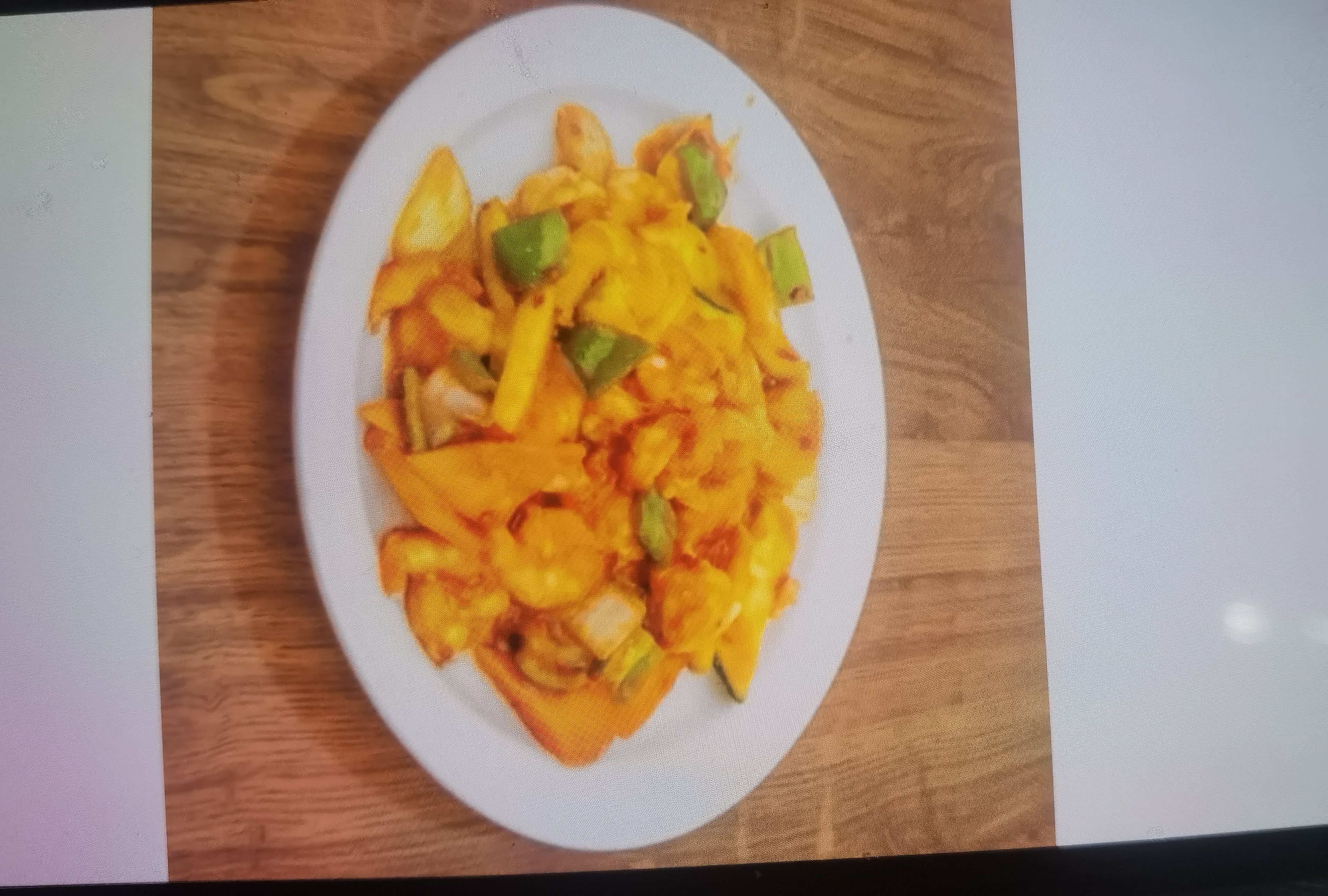 Gambas con salsa picante 