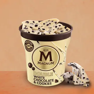 Magnum Chocolate Blanco y Cookies tarrina 440ml