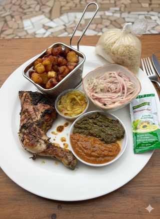 1/4 de poulet + Alloco