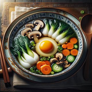 Supă chinezească cu legume si ou