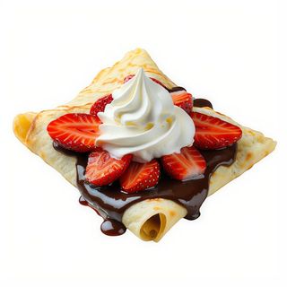 Crepe Fresas Con Nutella Y Nata