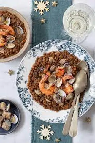 Lenticchie ai frutti di mare 2 porzioni