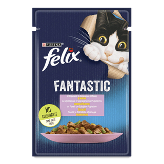 Корм для котів Felix Fantastic з фореллю в желе (85г)