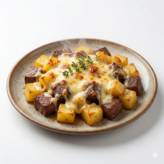 Carne Asada Con Patatas Y Salsas