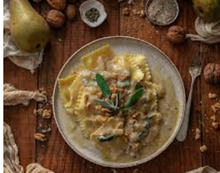 Pasta Raviolón De Pera Y Gorgonzola