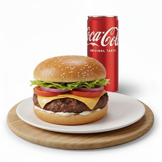 Hamburger Goloso + Lattina Coca-Cola