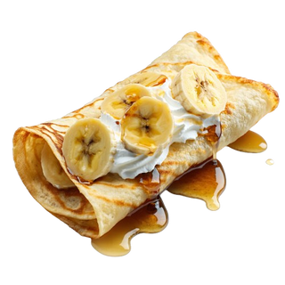 Crepe Plátano Con Miel Y Nata
