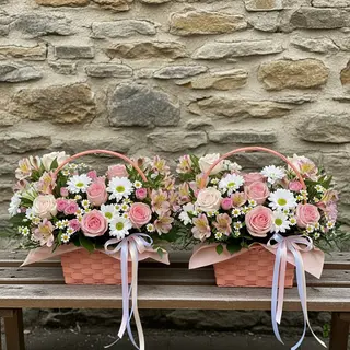 Duo De Paniers Fleuris