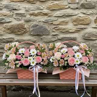 Duo De Paniers Fleuris