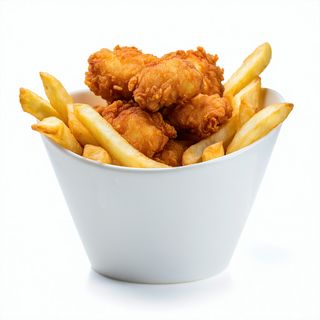 Crispy cu cartofi pai