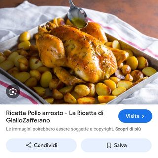 Pollo al forno ( mezzo) con patate 