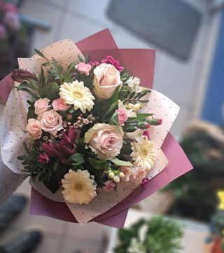 Bukiet pudrowo-różowy