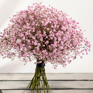 Bukiet różowej gipsówki 