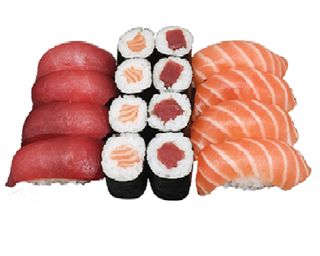 Bandeja de atún y salmón (16 p)