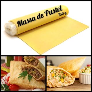 Massa de Pastel 750 Gramas (congelada).  