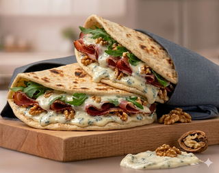 17. Speck del Trentino, gorgonzola DOP, rucola, noci sgusciate
