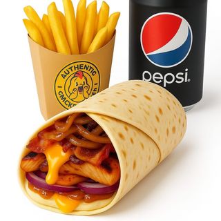  Pollo Wrap con patatas fritas