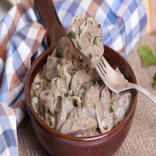 Язик свинний тушкований в Грибному соусі (210г)