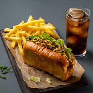 Комбо з хот-догом з рваною яловичиною