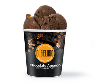 Chocolate Amargo com Nougat de Avelã 460ml