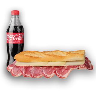 Bocadillo De Jamón y Queso + Bebida
