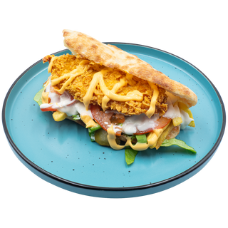 Sandwich cu snitel crocant