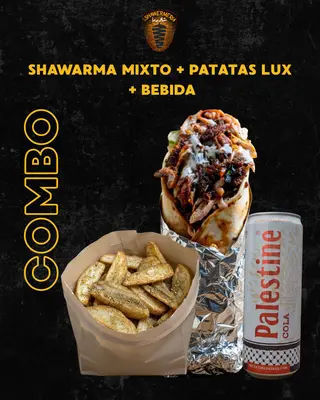 Menú Shawarma + Patatas Lux + Bebida
