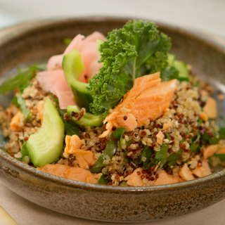 Mediterranean Smoked Salmon Quinoa Salad