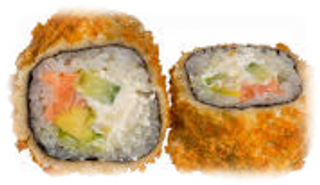 9，Maki Tempura Salmón con Queso y Cebollitas, 8 Piezas
