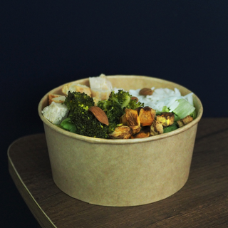 ქათმის და ტკბილი კარტოფილის სალათი