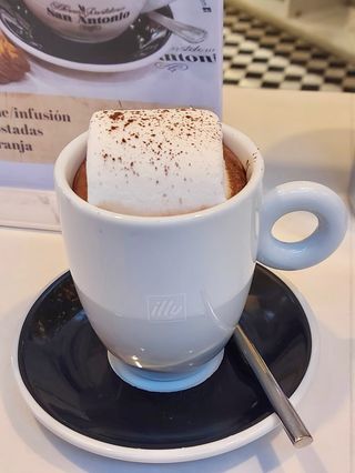 Chocolate caliente a la taza