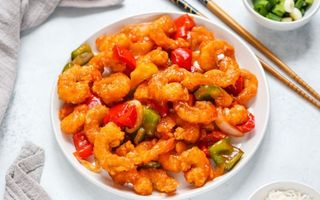 Gamberetti con verdure