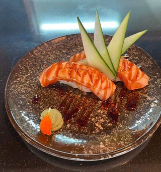 Nigiri de Salmó Flambejats   (2 unitats)