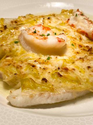 Lenguado En Filetes A La Crema De Puerros